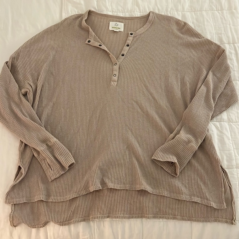 Aerie offline waffle Henley